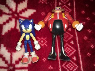 Rare Jazwares 3” Sonic The Hedgehog Dr.  Eggman Figure Sonic Toy Sega Set