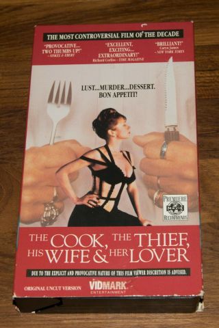 The Cook,  The Thief,  His Wife,  And Her Lover - Erotic Cult - Vhs - Rare Uncut