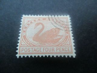 Western Australia Stamps: 1902 - 1906 Cto Swan - Rare (f356)