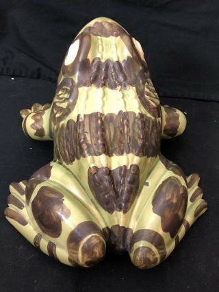 Rare Extra Large Vintage Brush McCoy Art Pottery Frog Figure 11 Inches Antique 3