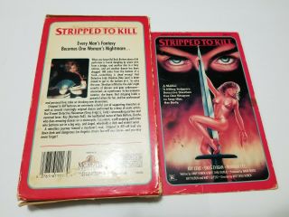 Stripped To Kill (vhs,  1987) Big Box Rare