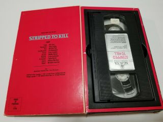 Stripped to Kill (VHS,  1987) BIG BOX RARE 2
