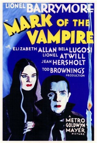 Mark Of The Vampire 1935 Rare Bela Lugosi Classic Film Dvd Lionel Barrymore