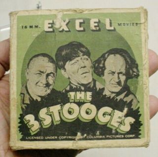 Vtg Rare 1930’s Columbia Pictures 3 Stooges Hunting Fish 7612 16 Mm Excel Movie