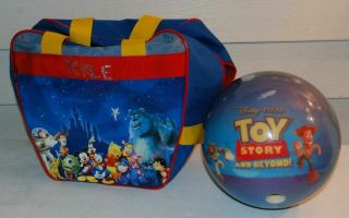Rare Disney Toy Story Bowling Ball 10 Lbs W/ Bag