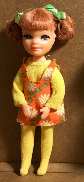 Uneeda Tiny Teen Doll 5 " Rare Mini Time Variation 1970 Topper Dawn Dolly Darling