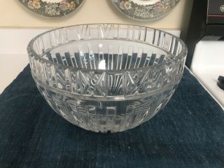 Rare Large 10 " Tiffany & Co.  Atlas Cut Crystal Bowl All Purpose