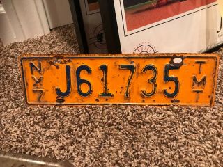 Vintage Rare Antique York State Motorcycle License Plate