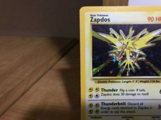 Pokemon Card Zapdos Base Set Rare Holo 16/102 in 4