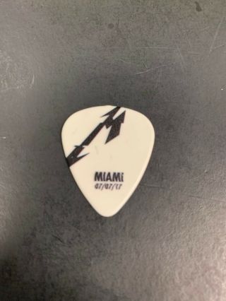 Metallica James Hetfield Miami 7/07/17 Guitar Pick - 2017 World Wired Tour RARE 2