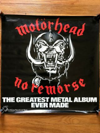 Motörhead No Remorse Rare Promo Poster 1984