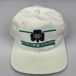 University Of Notre Dame The Game Snapback Adjustable Hat White Rare