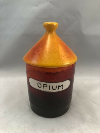 Vintage Italian Raymor Pottery Opium Vice Jar Alvino Bagni 1960 Bitossi Rare
