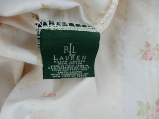 Rare RALPH LAUREN Wentworth Wisteria Floral Stripe Standard Pillowcase Rosebuds 4