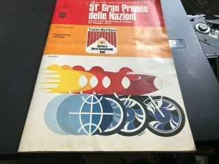 Italy - - Motor Cycling Grand Prix 1973 - - Programme,  Scorecard - - - 20th May 1973 - - Rare