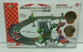 Nkok Mariokart Ds Race Set 64301 W/ Mario & Donkey Kong Slot Cars Rare
