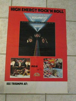 Rare 1980 Triumph Progressions Of Power Rca Promo Poster