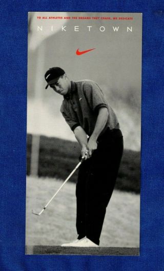 Rare Tiger Woods Niketown Nike Town Rookie Card Golf Pga 1996 Ungraded Promo