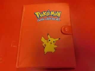 Rare Pikachu Classic Pokemon Card Binder - Red Pokemon Tcg - Holds 120