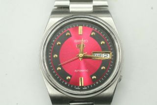 Mens Vintage Retro Rare Seiko 5 Automatic Bracelet Date Watch 6309 - 8350