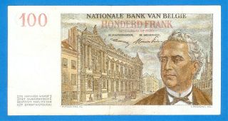 Belgium 100 Francs 1953 Series 066529169 Rare 2