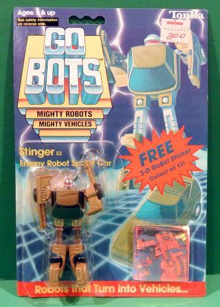 1984 Tonka Gobots Stinger With Card And Bubble (opened).  Rare