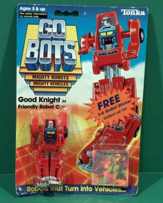 1984 Tonka Gobots Good Knight With Card And Bubble (opened).  Rare