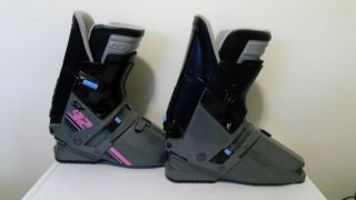 Salomon Sx92 Ski Boots Size 340 - 45 Black Gray Rare Vintage France Skiing Equipe