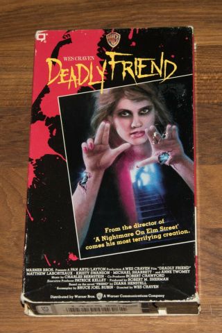 Deadly Friend - Horror Wes Craven - (1987) Vhs - Rare Oop