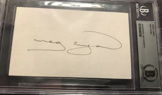 Meg Ryan Signed 3x5 Index Card Ic Autograph Top Gun Sally Early Rare Sig Beckett