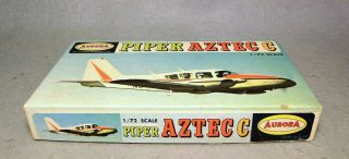 Aurora 1/72 Piper Aztec C Rare Vintage Plastic Model Kit 7