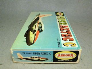 Aurora 1/72 Piper Aztec C Rare Vintage Plastic Model Kit 8