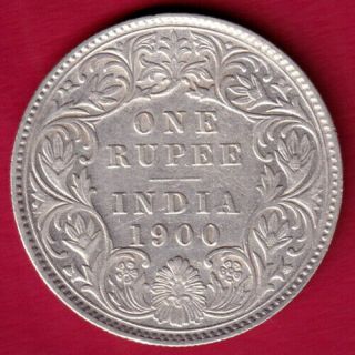 BRITISH INDIA - 1900 - VICTORIA EMPRESS - ONE RUPEE - RARE SILVER COIN L1 2