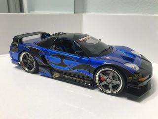 Muscle Machines 1:18 Tuners Very Rare Blue 2003 Acura Nsx Jdm