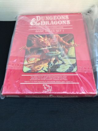 Dungeons And Dragons Fantasy Role - Playing Game Basic Rules Set 1 Euc Rare