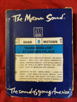 Diana Ross Live At Caesar ' s Palace Quadraphonic 8 - Track Tape RARE Q8 2