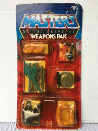 Rare Motu Masters Of The Universe He Man Accessories Weapons Pak Vintage