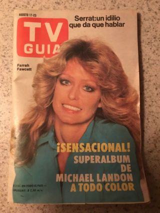 Farrah Fawcett Rare Tv Guide Gorgeous