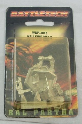 Ral Partha Metal Battletech Miniature: Hellfire Mech Wrp - 003 Rare