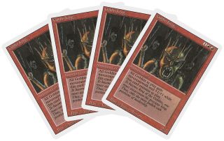 Goblin King [4x X4] Revised Nm - M Red Rare Magic The Gathering Mtg Cards Abugames