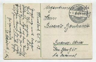 GERMANY SUDWEST AFRICA COLONY to ARGENTINA old POST CARD RARE DESTINATION 27340 2
