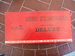 Rare Vintage High Standard Sentinel Deluxe Revolver Box W/papers Box Only