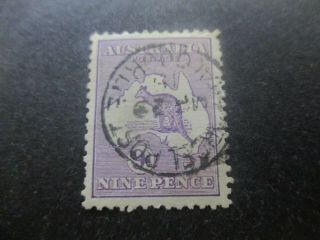 Kangaroo Stamps: 9d Violet 1st Watermark - Rare (g159)