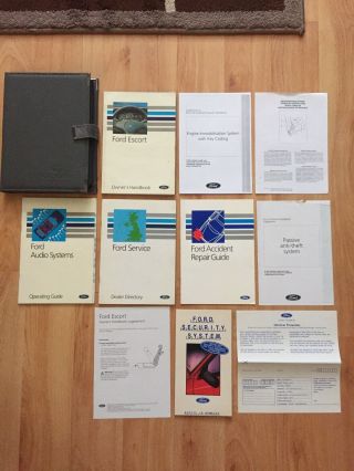 Rare Ford Escort Rs Cosworth Big Turbo Owners Manuals & Handbook Pack