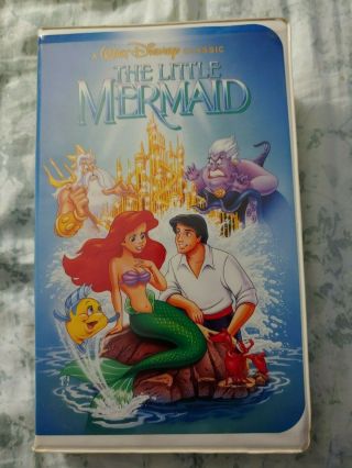 Rare Walt Disney The Little Mermaid Black Diamond Classics 913 Banned Cover Vhs