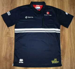 Sauber F1 Racing Team Errea 25 Years Very Rare Mens Official Polo Shirt Size L