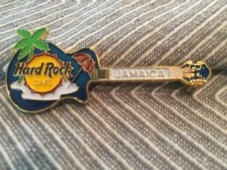 Hard Rock Cafe Jamaica Guitar Pin Hrc - Rare