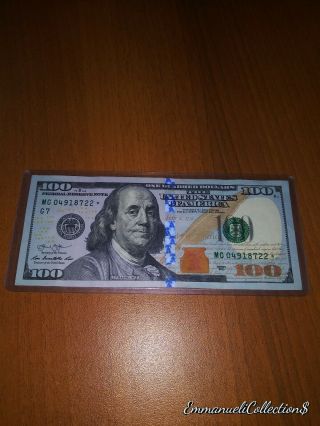 2013 Series Rare $100 Dollar Bill.  Fancy Low 60k Run Star Note Frn Us
