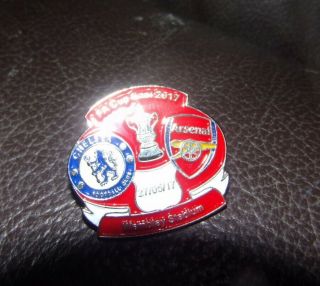 Chelsea Arsenal Ultra Rare Cup Final Red Coloured 2017 Badge
