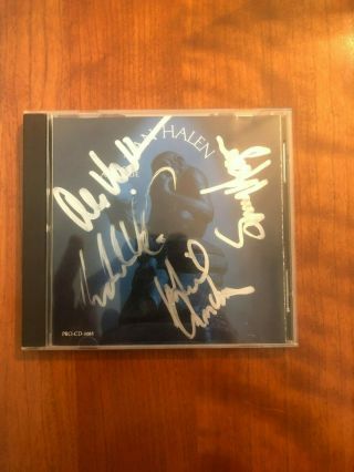 Extremely Rare Signed Van Halen Black And Blue Promotional Cd